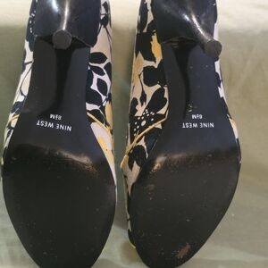 Nine West Black and Yellow Heels for a Bold Statement